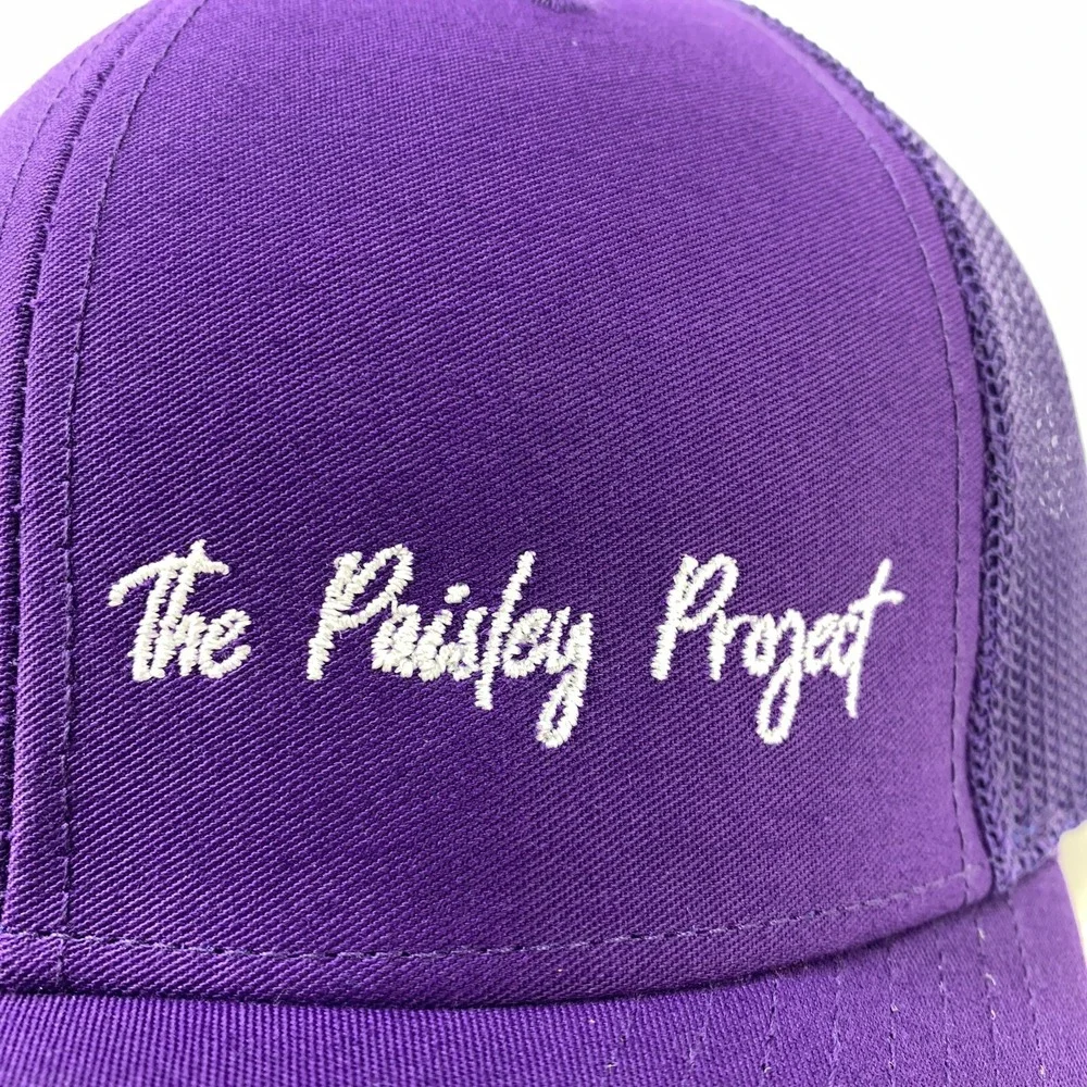The Paisley Project Hat Purple Mesh Adjustable Snapback Richardson Trucker Cap